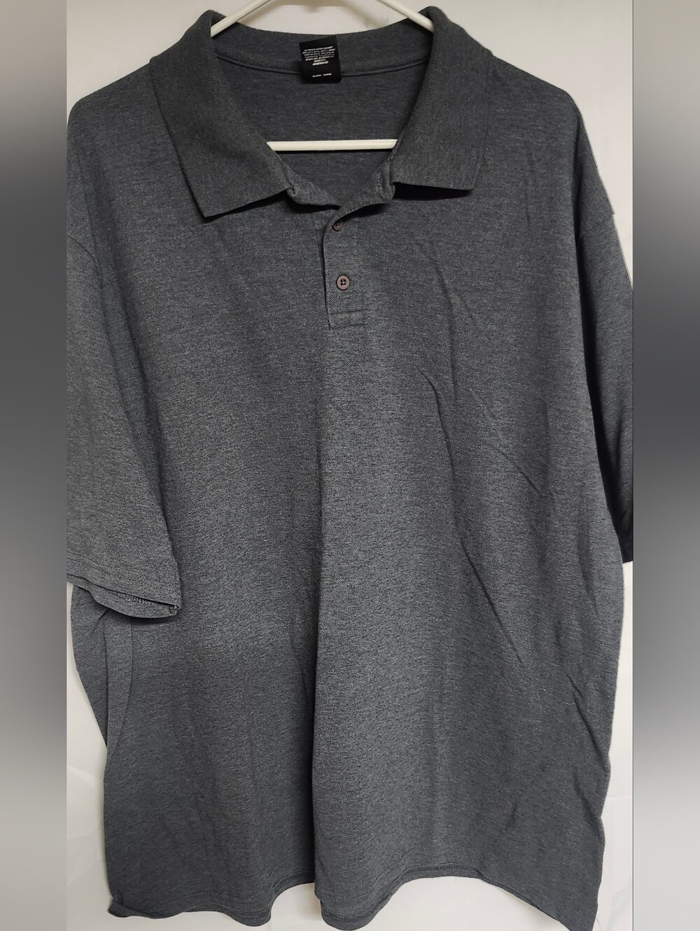 Hanes Men's Polo Shirt - Charcoal Gray